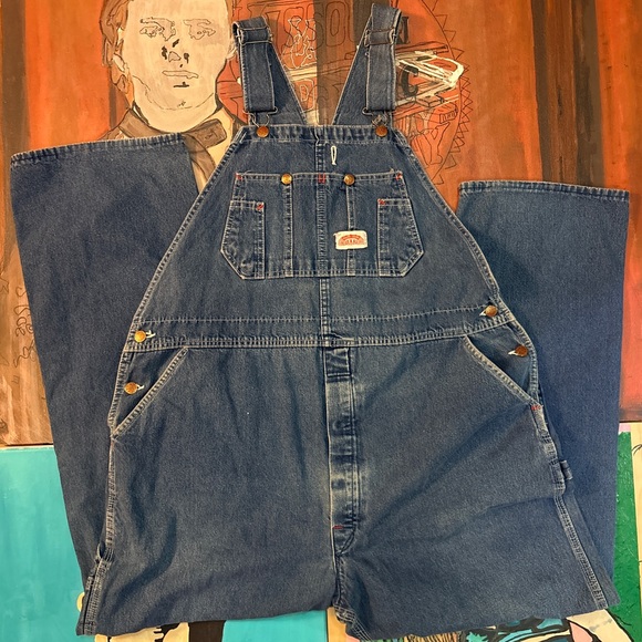 Vintage Round House Denim Overalls - Picture 2 of 7
